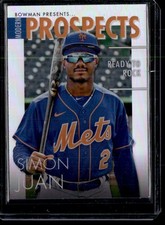 SIMON JUAN 2023 BOWMAN MODERN PROSPECTS RC NEW YORK METS #MP-13