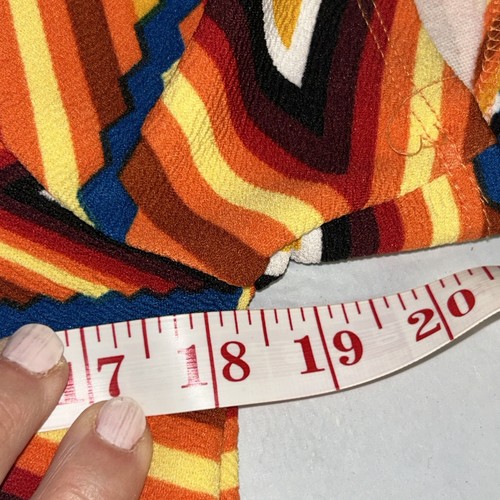 LuLaRoe Amelia Vibrant Aztec Print Dress Sz Large Made in USA Lovely! Beautiful - Picture 8 of 11