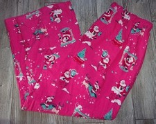 MUNKI MUNKI Nite-Nite WARM Flannel Pajama/Sleep PANTS Santa/Holiday Woman XS