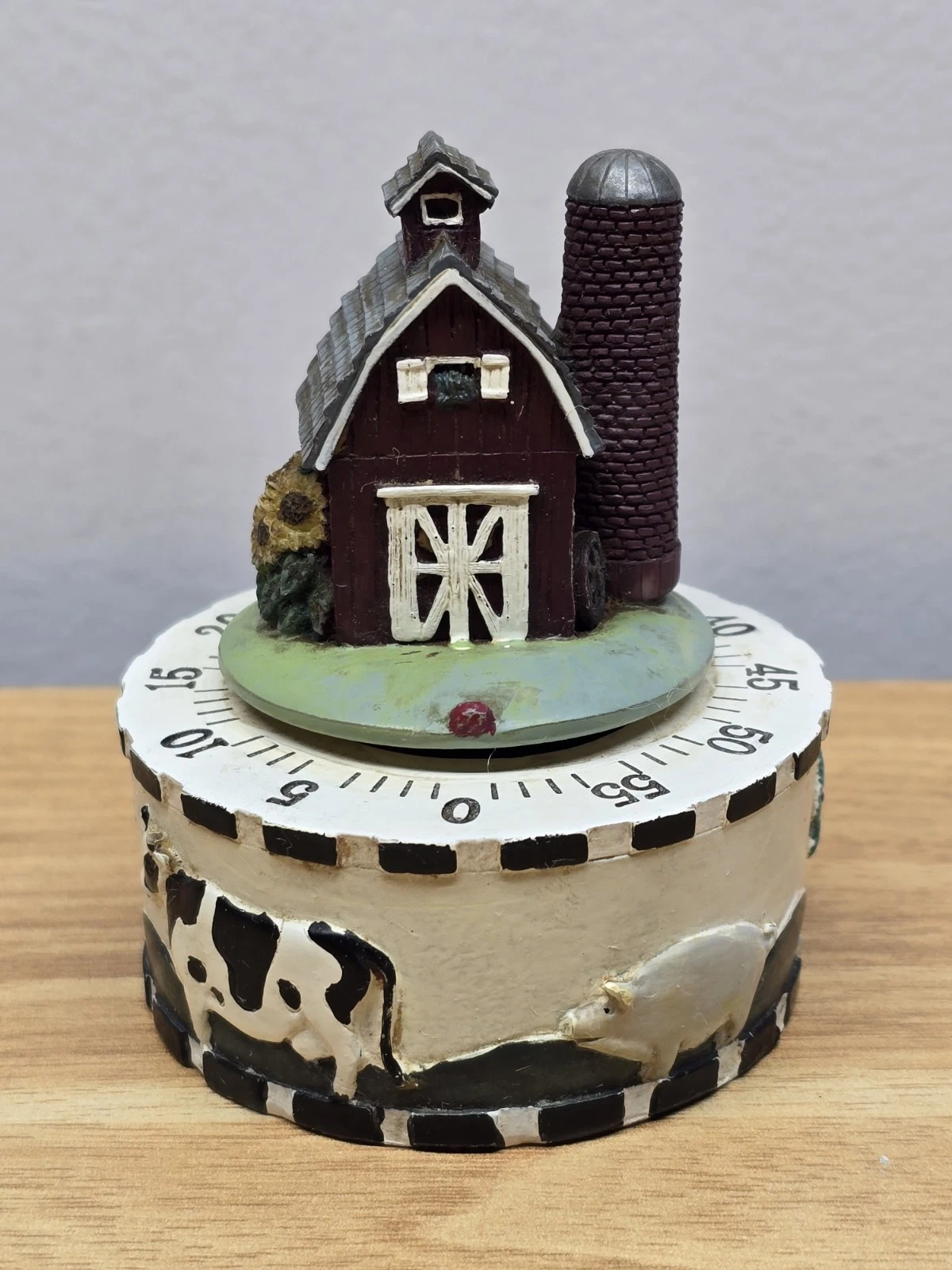 Vintage Barn Embossed Animals Country Kitchen 60 Minute Cooking Baking Timer