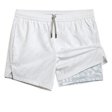 Mens Running Shorts with Compression Liner 5" Quick Dry Workout Gym Shorts An...