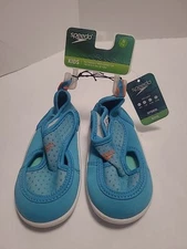 Speedo Hybrid Water Shoes Boys Swim Shoes Hawaii Blue Sz M 7-8 Kids NWT