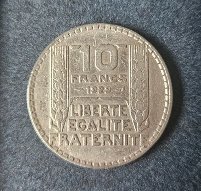 10 Francs Argent/Silver TURIN de 1929 - Argent 680‰ - Photo 1/3
