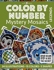 Color by Number Legends | Mystery Mosaics Coloring Book for Adults | Pixel Ar...
