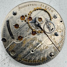 Antique 18s 1906 Hamilton 21j Mechanical Railroad Pocket Watch Movement 940 USA