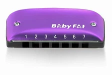 Baby Fat 7 Hole Bb Harmonica Regular, NM or Paddy -Looks Cool-Plays Easy