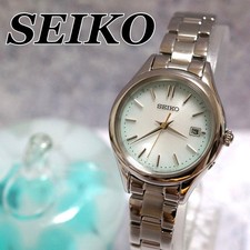 SEIKO SWFH141 Solar Limited Edition Dial Pearl White Mint Green Wristwatch