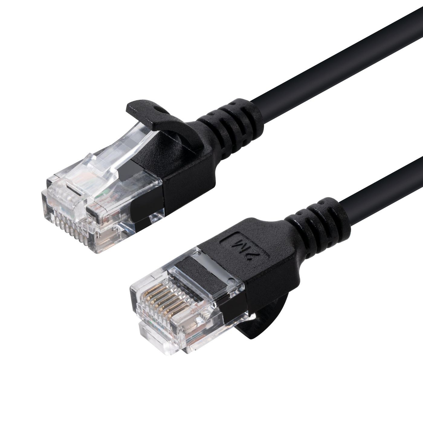 MicroConnect W125628039 U/UTP CAT6A Slim 0.25M Black