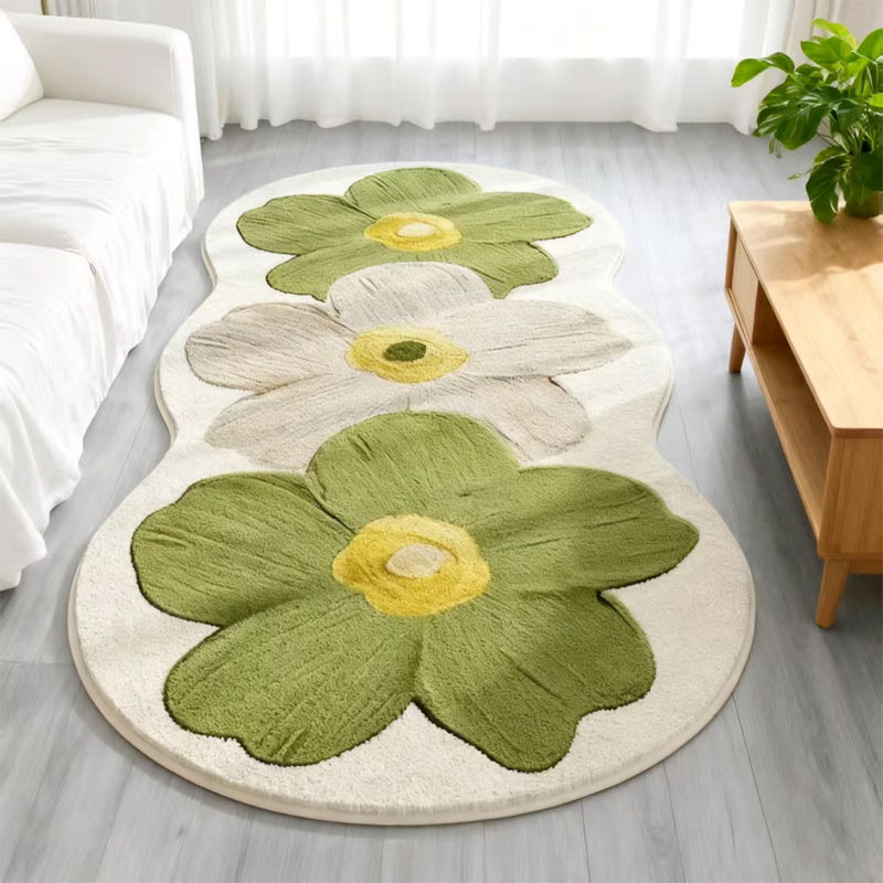 Modern Geometric Pattern Rug, Easy Clean Low Pile for High Traffic Areas
