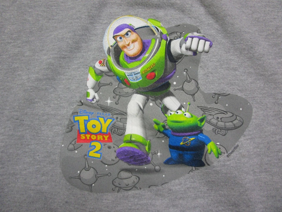 Vintage Disney Toy Story 2 Movie Buzz Lightyear Sweatshirt Kids Youth (L) 10-12 - Image 4 of 4