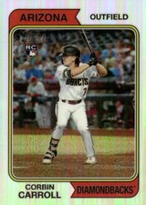 2023 Topps Heritage Chrome Refractors #209 Corbin Carroll /574 - NM-MT