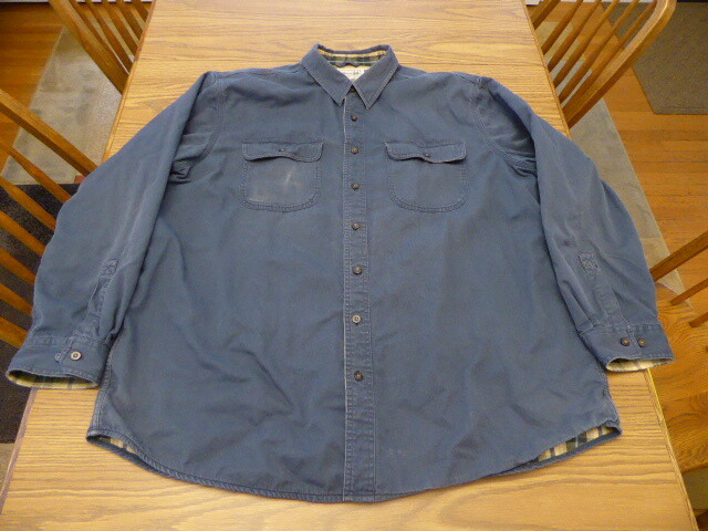 LL Bean Mens Flannel Lined Hurricane 