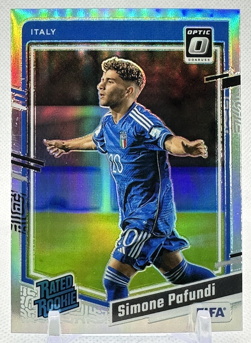Simone Pafundi 2023-24 Panini Donruss Soccer #198 Optic Rated Rookie Holo Prizm