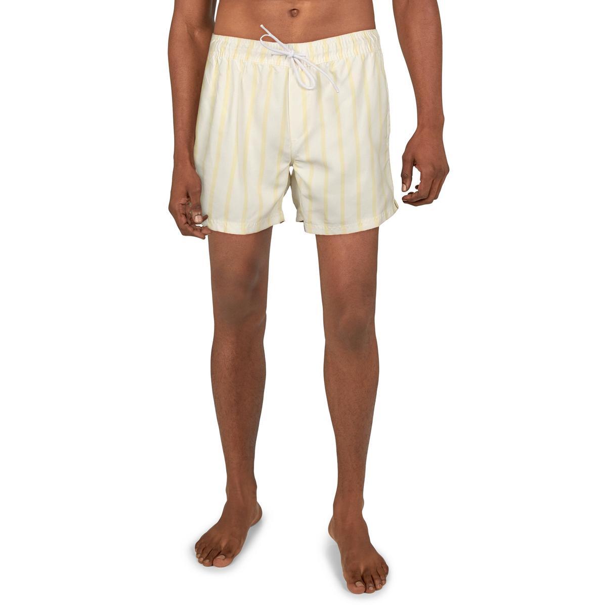 Мужские летние плавки в полоску из хлопка в желтую полоску из переработанного пластика S BHFO 0290 3090₽