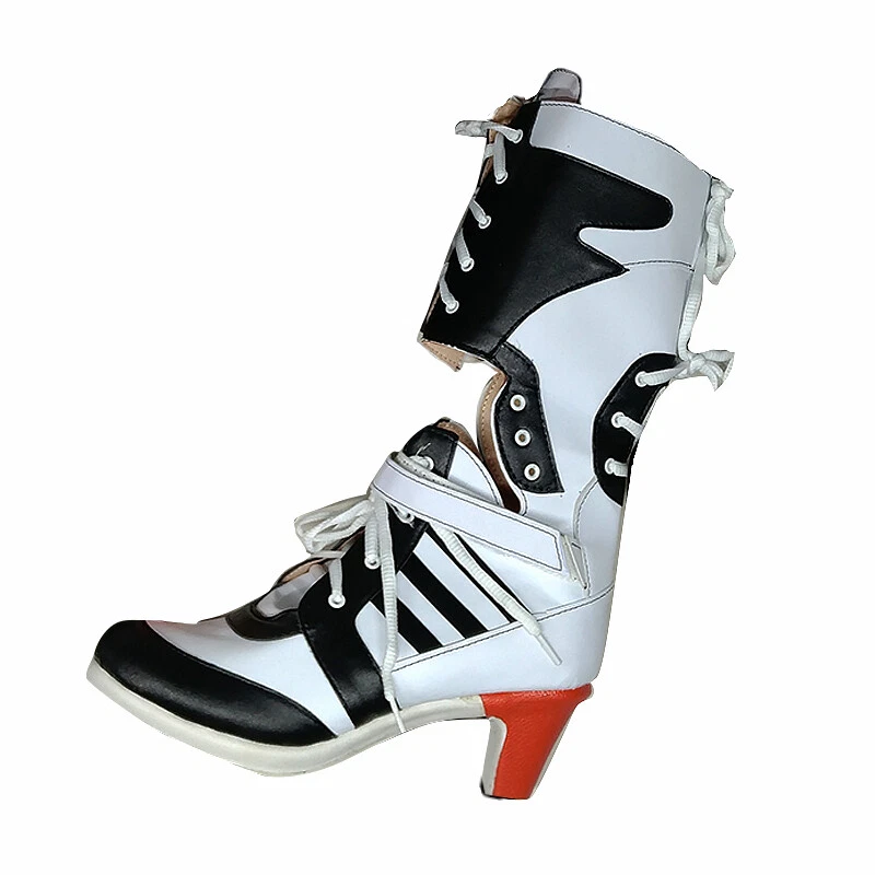 DC Comics Suicide Squad Harley Quinn Cosplay Boots Wig Shoes Cosplay Costume - Image 4 of 4