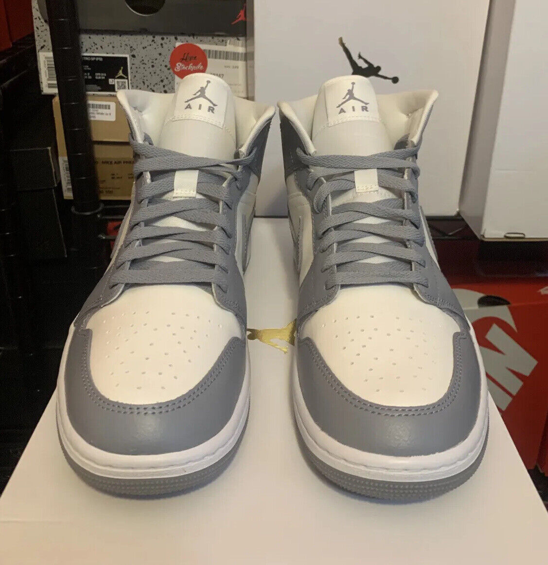 Air Jordan 1 Mid Grey Sail Femme, BQ6472-115