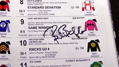 2018 BREEDERS CUP PROGRAM SIGNED BY BOB BAFFERT & HIS BC WIN HORSE GAME WINNER
