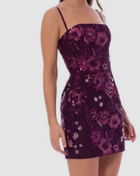helsi purple dress Helsi Helsis Bianca Floral Appliqu Strapless Mini Dress - Lavender