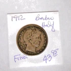 1912 - BARBER HALF  - FINE