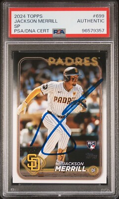 2024 Topps Signed Jackson Merrill RC Rookie SSP Variation #699 