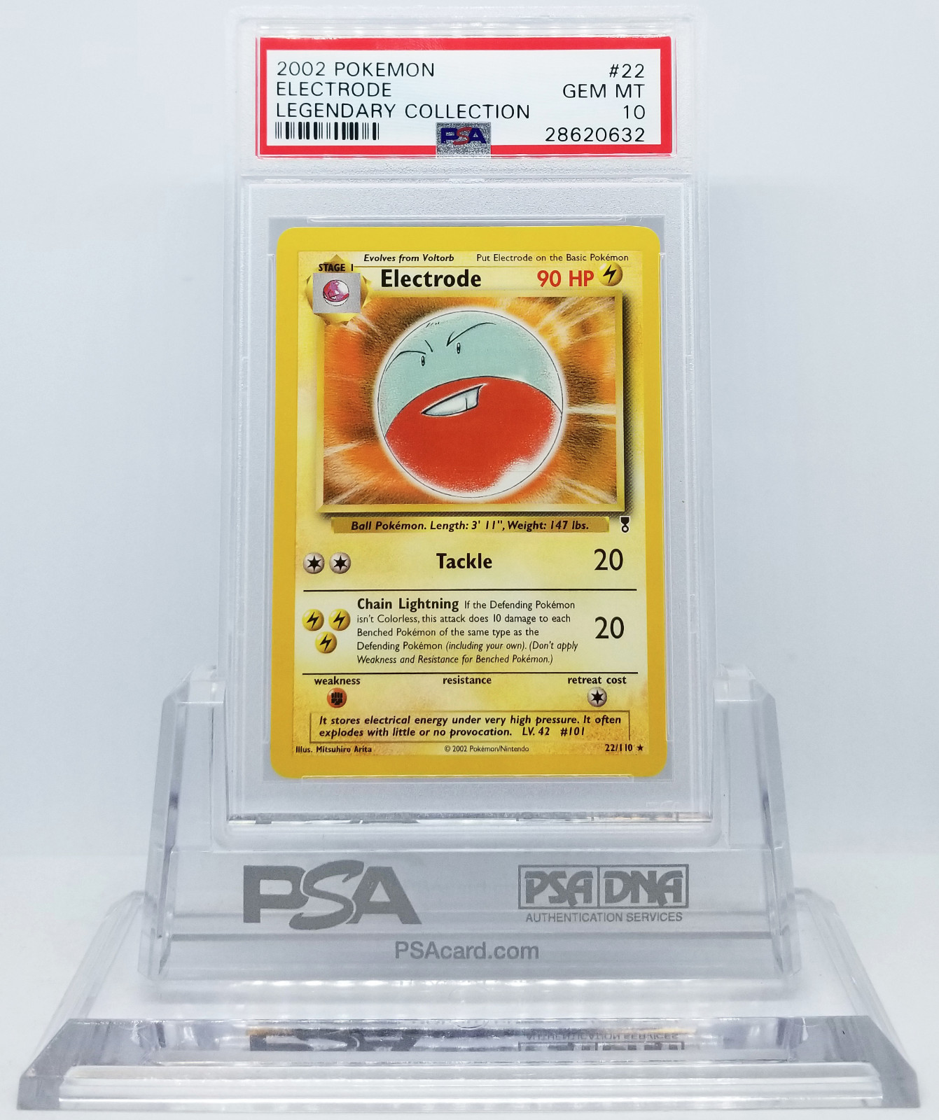 POKEMON LEGENDARY COLLECTION ELECTRODE #22 RARE PSA 10 GEM MINT #*