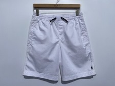 Ralph Lauren Boys White Chino Shorts Drawstring Splash 100 Cotton XL 18-20