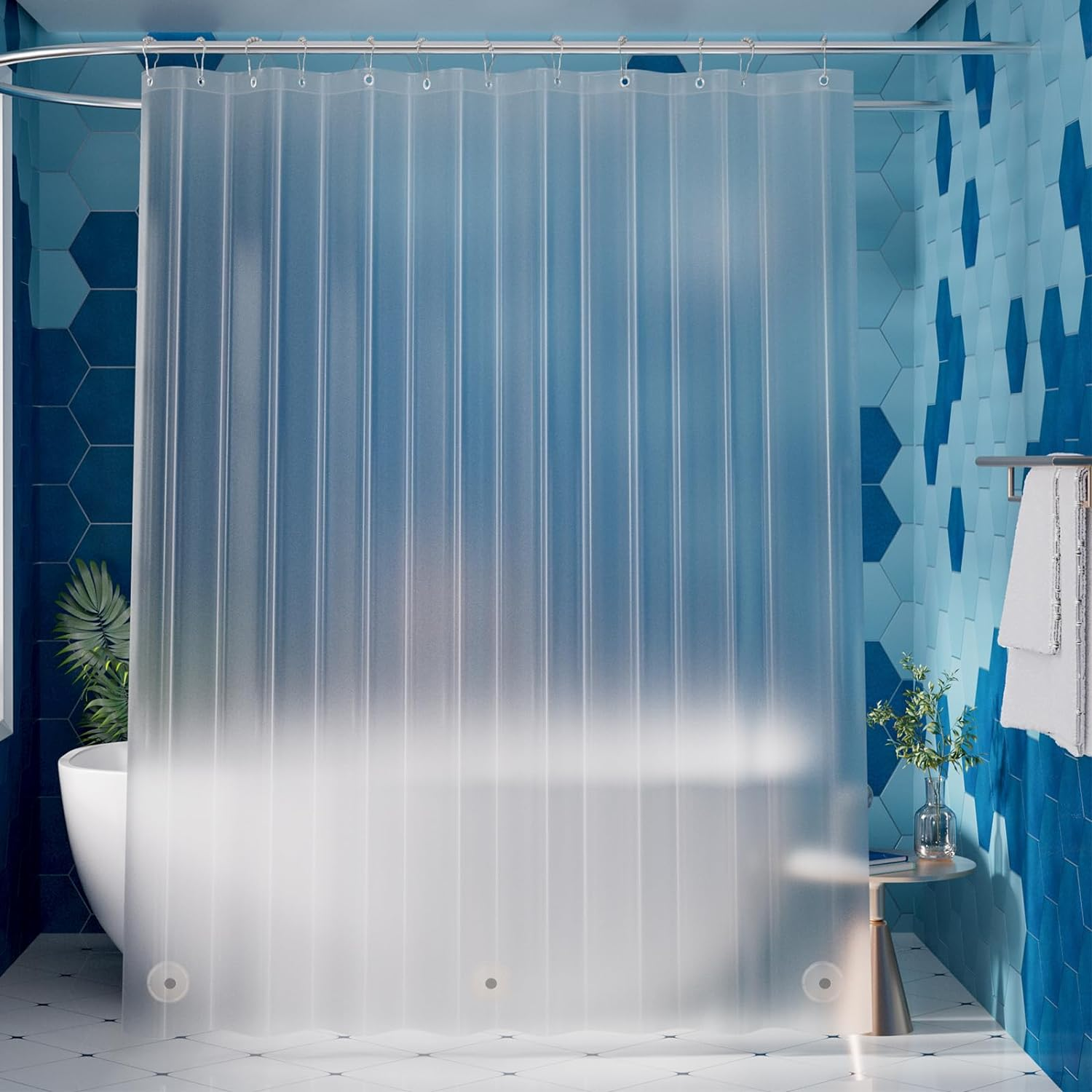 Shower Liner Long 72 x 78 Plastic Inside Shower Curtain Liner Frosted Shower