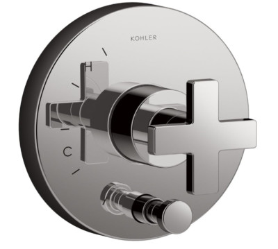 Kohler K-T73117-3-TT Composed Pressure Balanced Valve Trim Cross Handle Titanium