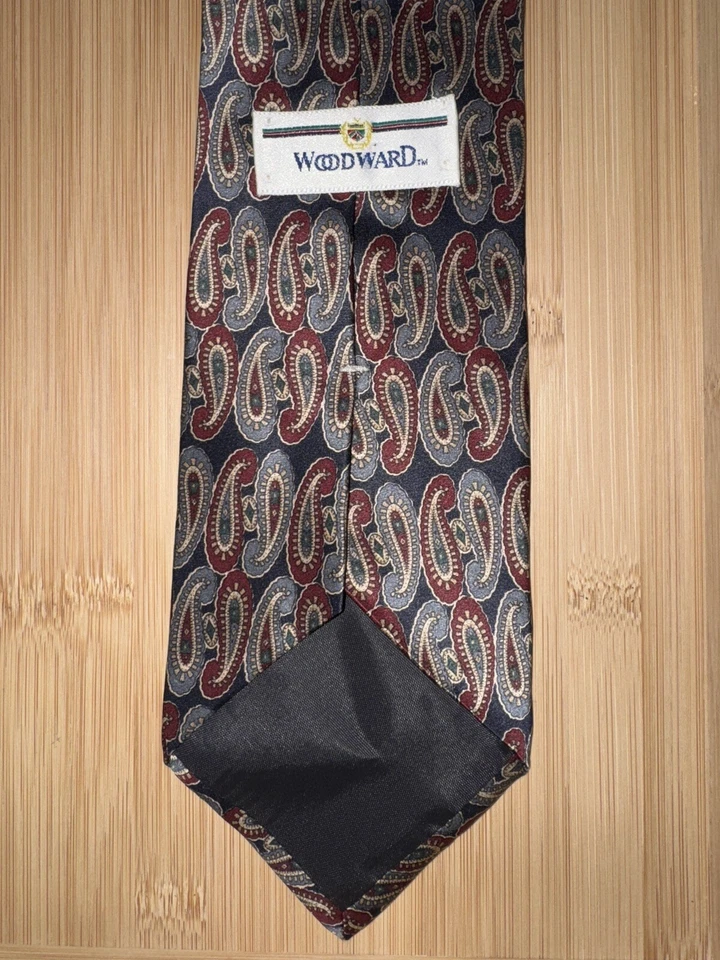 Corbata Woodward Multicolor Paisley Seda - 56L 3.75W Foto 2 de 2