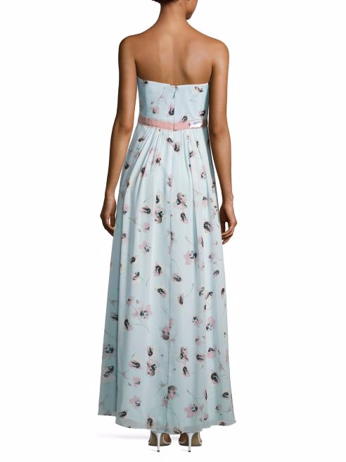 NEW BCBG MAX AZRIA PEARL BLUE COMBO AMBER FLORAL PRINT DRESS