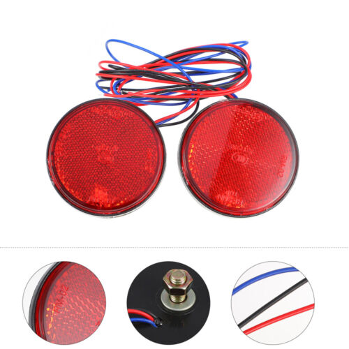 Durable LED Motorcycle Tail Light Turn Signal Reflector - 2pcs - Picture 1 of 12