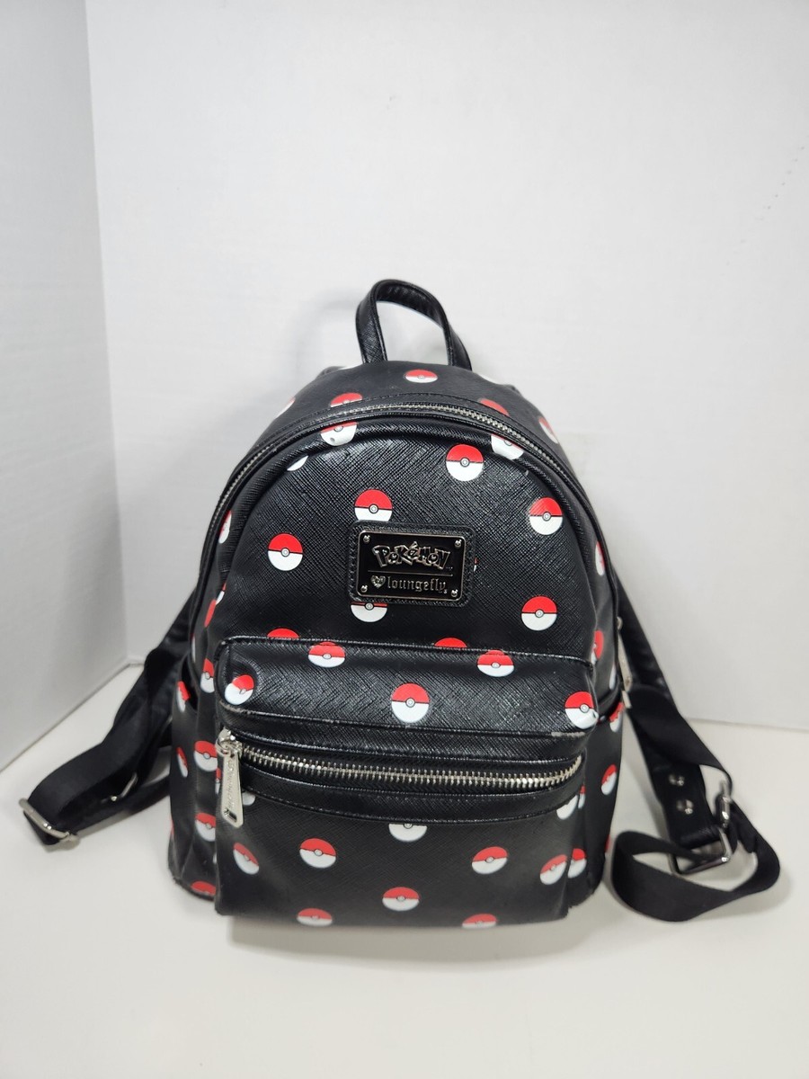 Loungefly Black Backpack with Red and White Pokéball Design Loungefly Pokemon Poke Ball Mini Backpack | BoxLunch main image 4