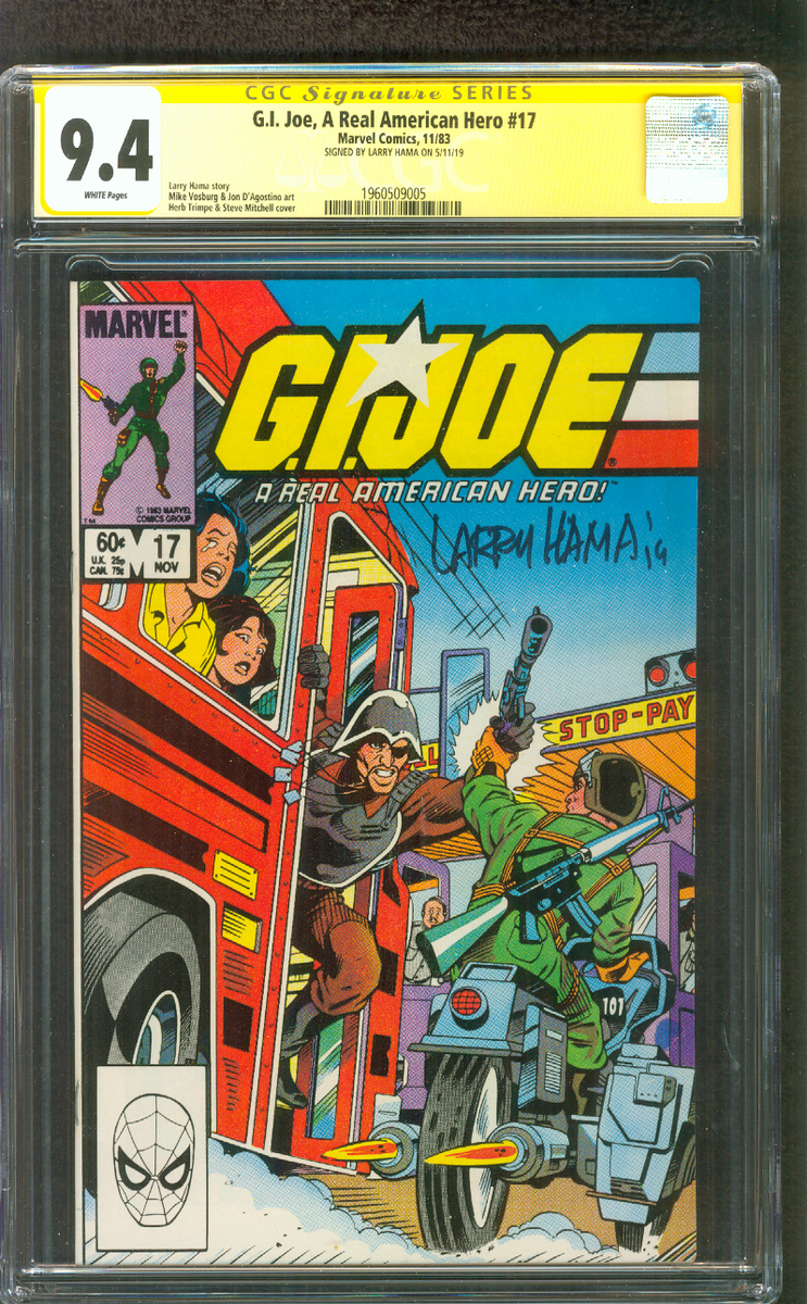 G.I.Joe 17 CGC SS 9.4 Larry Hama 11/1983 Major Blood WP | eBay