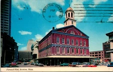 Boston MA Faneuil Hall Dock Square Postcard used (13618)