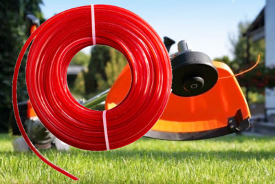 15 m rote Trimmerleinen Schneide Performance Garten, Schnitt