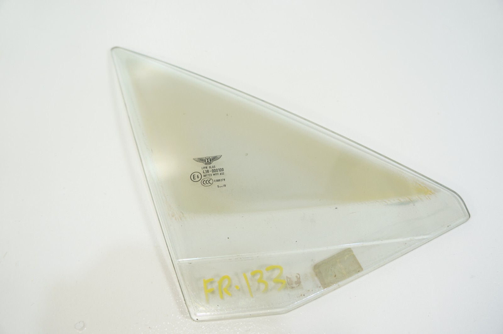 06-12 Bentley Continental Flying Spur Front Right Side Door Window Vent Glass