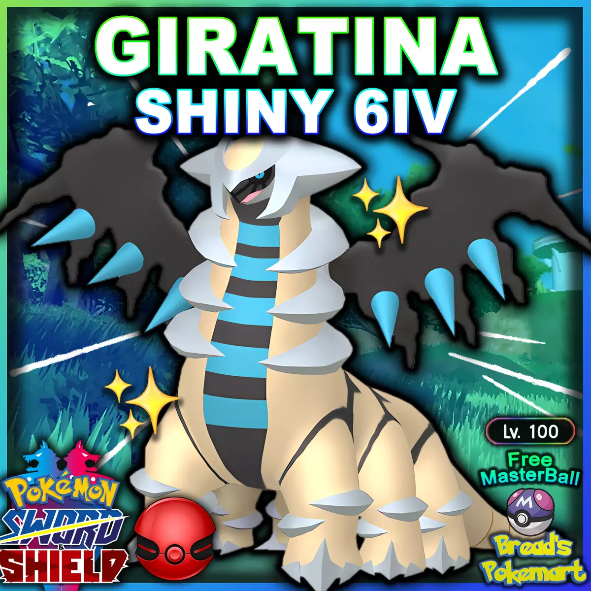 ✨ULTRA SHINY GIRATINA ✨ 6IV Legendary Event Pokemon SWORD and SHIELD  +MasterBall