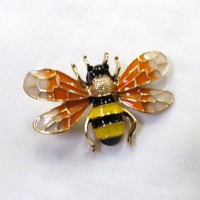 Gold Plated Colorful Bumble Bee Pin Brooch  #8765 New