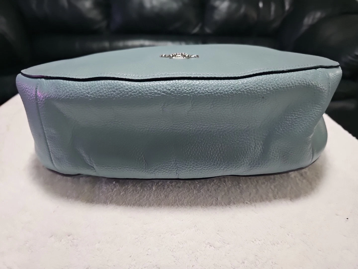 BORSA A TRACOLLA COACH #F58036 ELLE BLU PELLE CIOTTOLI TRACOLLA MESSENGER BAG