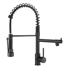 Black Kitchen Faucet with 2 Function Matte Black Contemporary