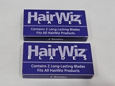 2 Packs Hair Wiz Replacement Razor Blades – Vintage New Swiss – 4 Blades Total
