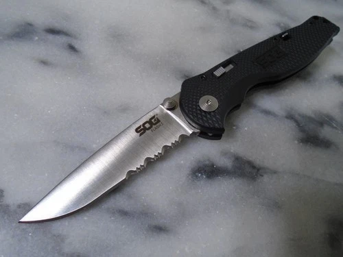 SOG Flash I Assisted Open Pocket Knife Slide Lock Folder 56-57 Aus-8 SOG-FSA-97 image 8