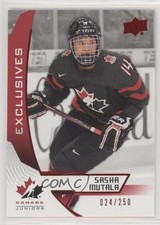 2019 Upper Deck Team Canada Juniors Exclusives 24/250 Sasha Mutala #4 0m6t
