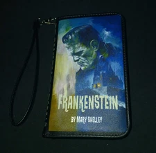 Spookyville Critters Frankenstein Book Vinyl Wallet Clutch Purse Mary Shelley 