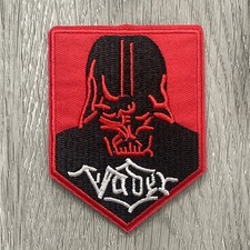Darth Vader Star Wars Red Black Embroidered Iron On Patch 3.25x2.5 inch