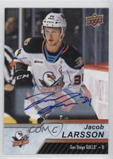 2018-19 Upper Deck AHL Auto Jacob Larsson #16 Auto 8e5