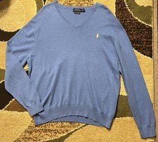 Polo Ralph Lauren Pima Cotton Sweater Size XL, Long Sleeve, V-Neck, Pullover