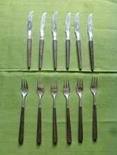 Vintage Joseph Rodgers Manhattan Cutlery Set - 6 Dinner Knives, 6 Dinner Forks