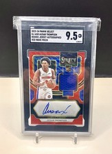 SGC 9.5 2023-24 Panini Select Ausar Thompson Rookie Red Wave Patch Auto RPA