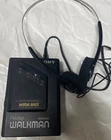 VINTAGE SONY WALKMAN RADIO CASSETTE PLAYER WM-F2095 PARTS with HEADPHONES